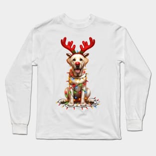 Christmas Red Nose Labrador Retriever Dog Long Sleeve T-Shirt